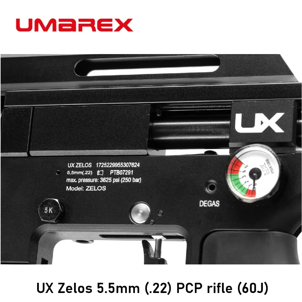 UX Zelos 5.5mm (.22) PCP rifle (60J) pic 5.webp