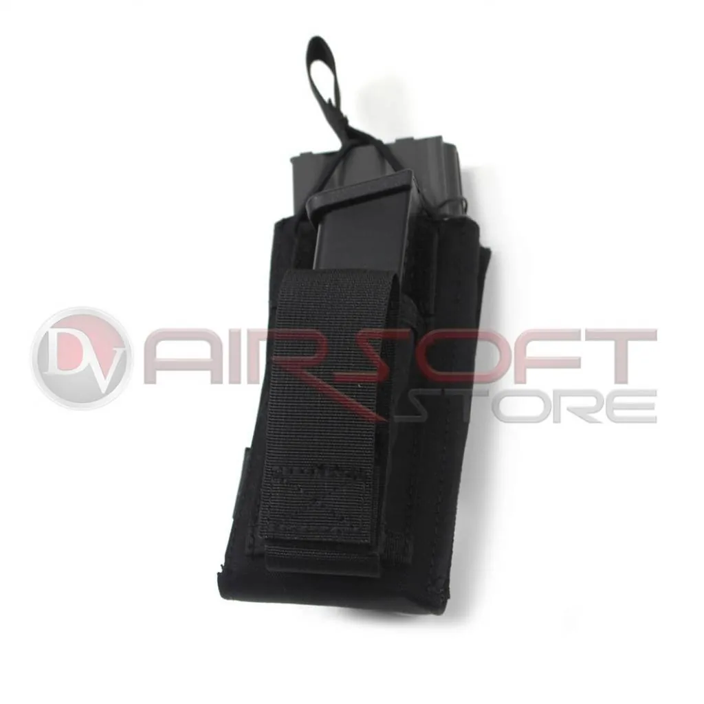 [2100000006489] Single Open Top Rifle & Pistol Magazine pouch (Black)