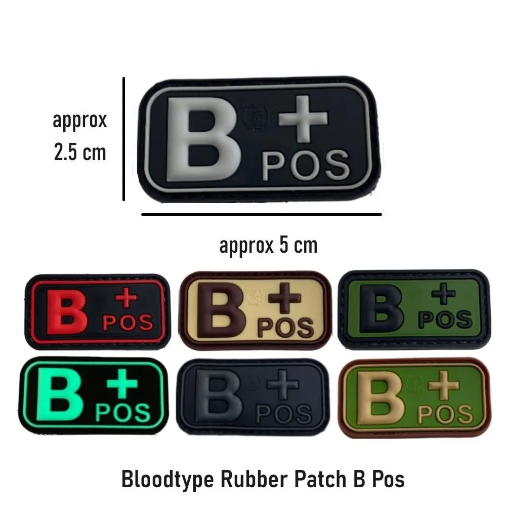 Bloodtype Rubber Patch B Pos