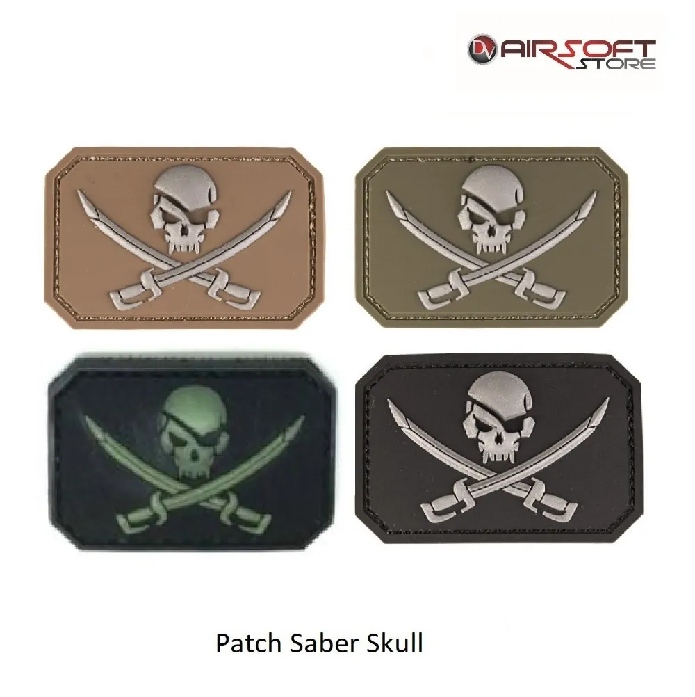[2100000022304] Patch Saber Skull (Black)