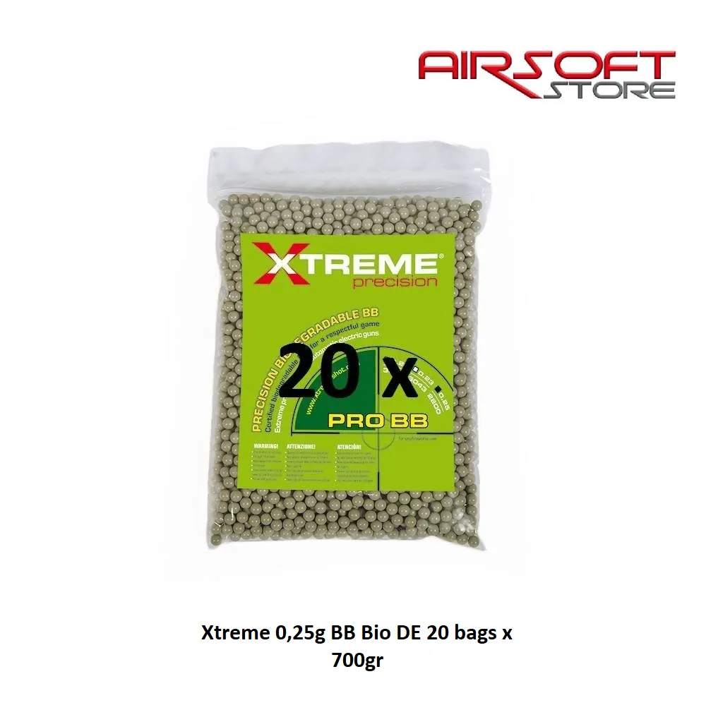 Xtreme 0.25g BB Bio DE 20 bags x 700gr