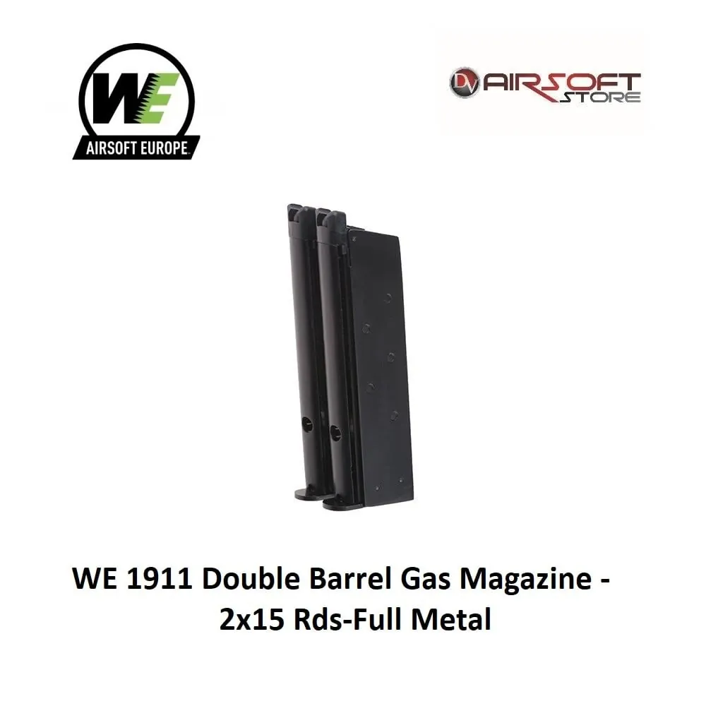 WE 1911 Double Barrel Gas Magazine-2x15 Rds-Full Metal