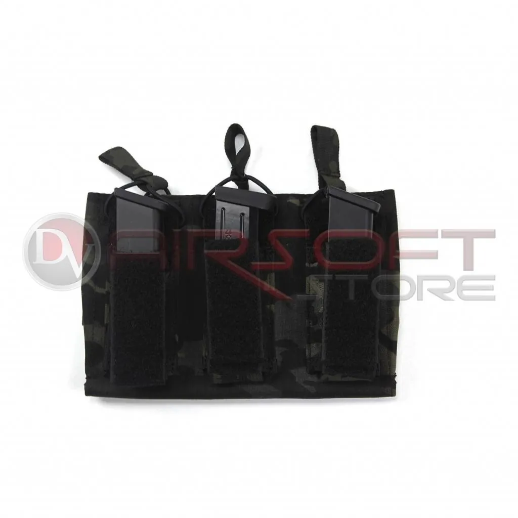 [2100000006335] Triple Open Top rifle & pistol Mag - MC Black