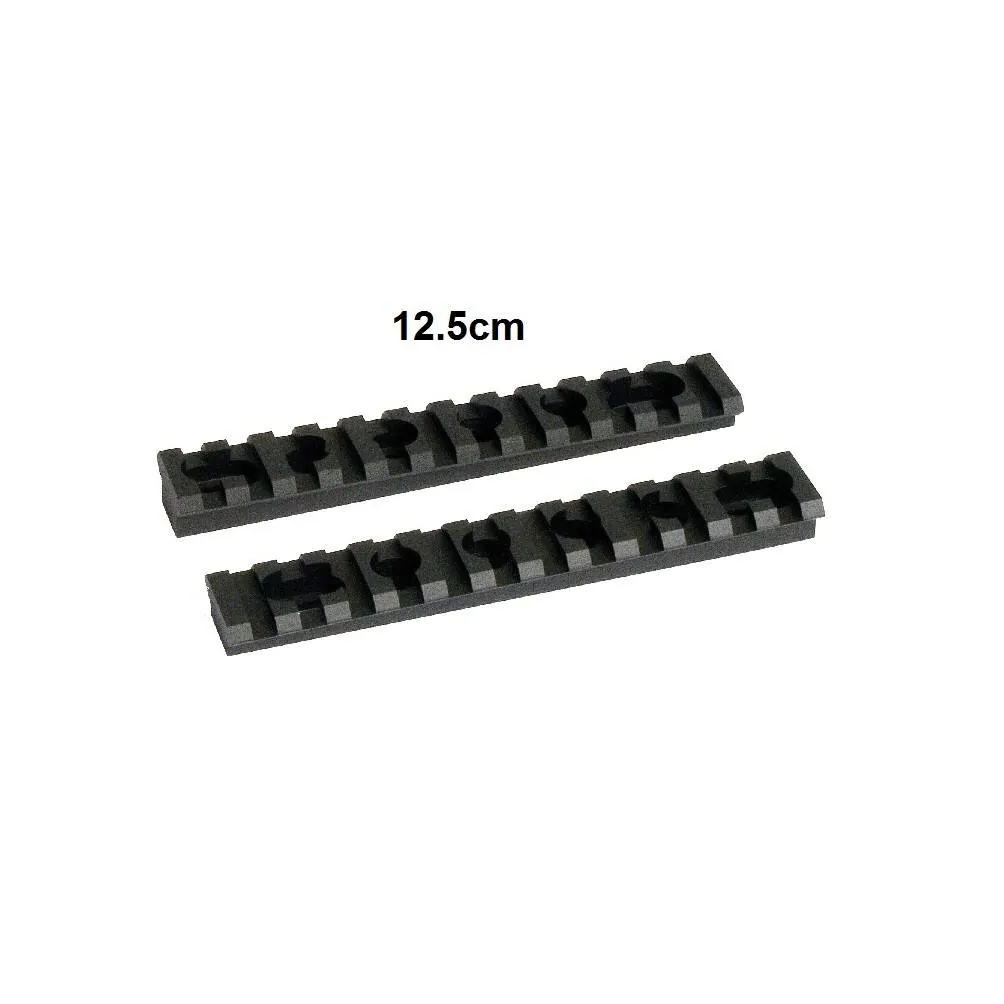 [2100000012541] Picatinny Rail ALU Set 12.5 cm - 2pcs