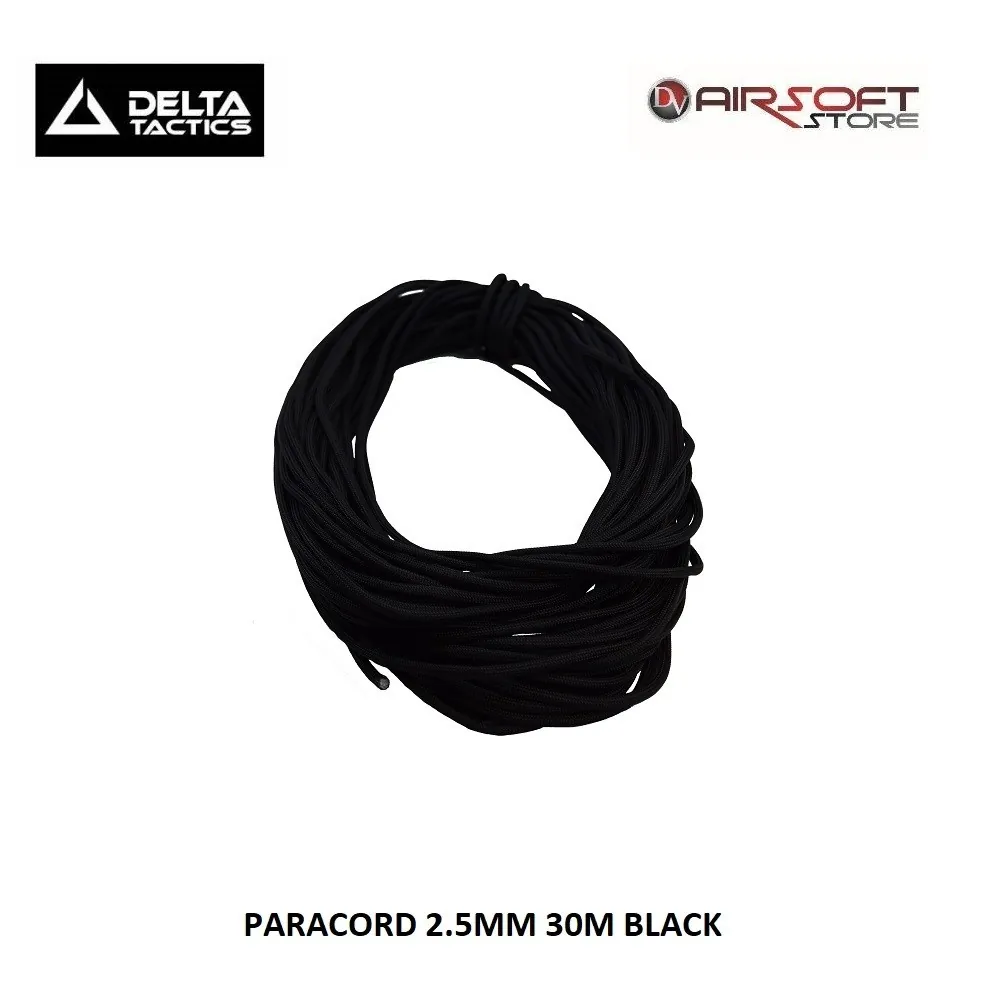 [2100000014248] Paracord 2.5mm - 30m - BK