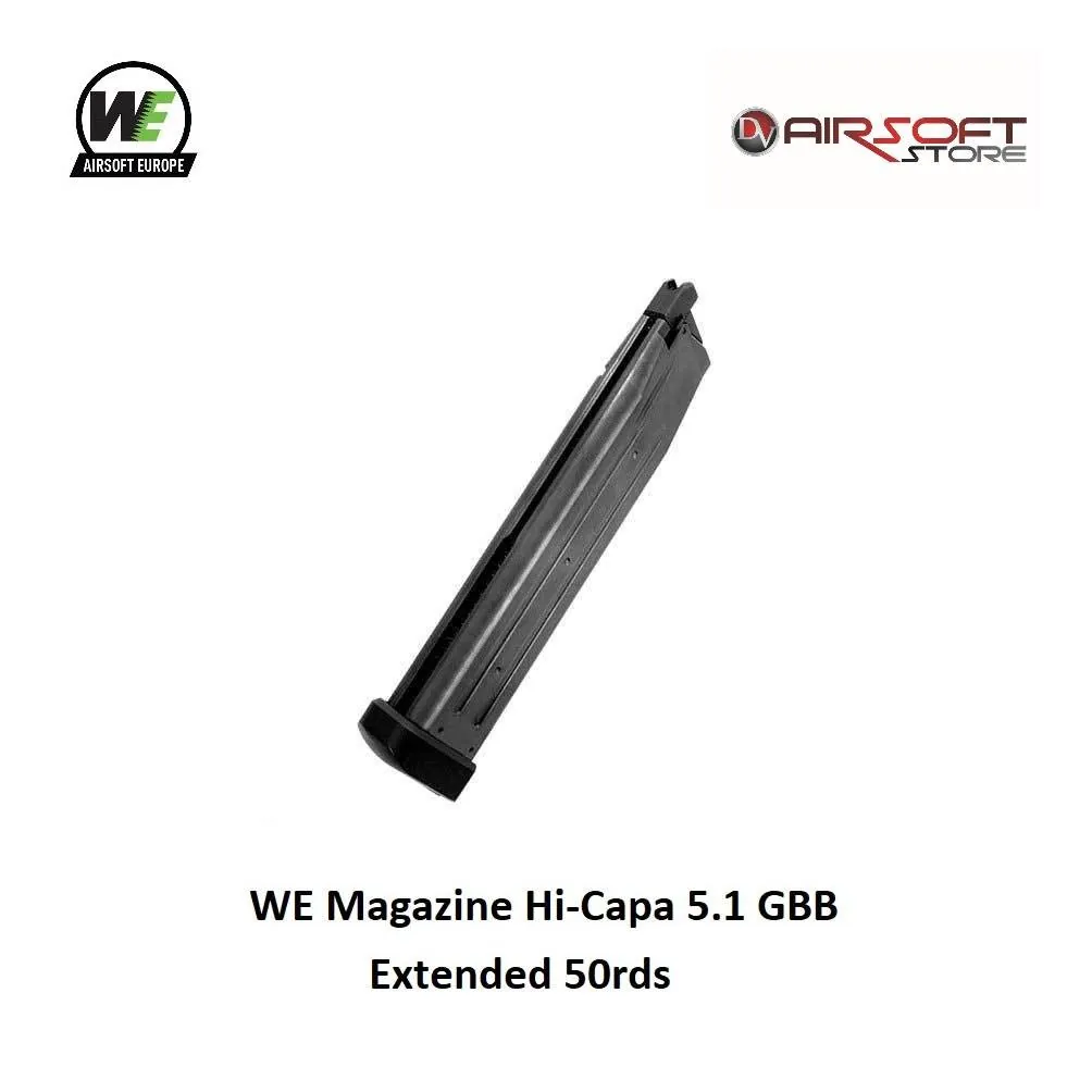 [2100000014798] Magazine WE Hi-Capa 5.1 GBB Extended 50rds