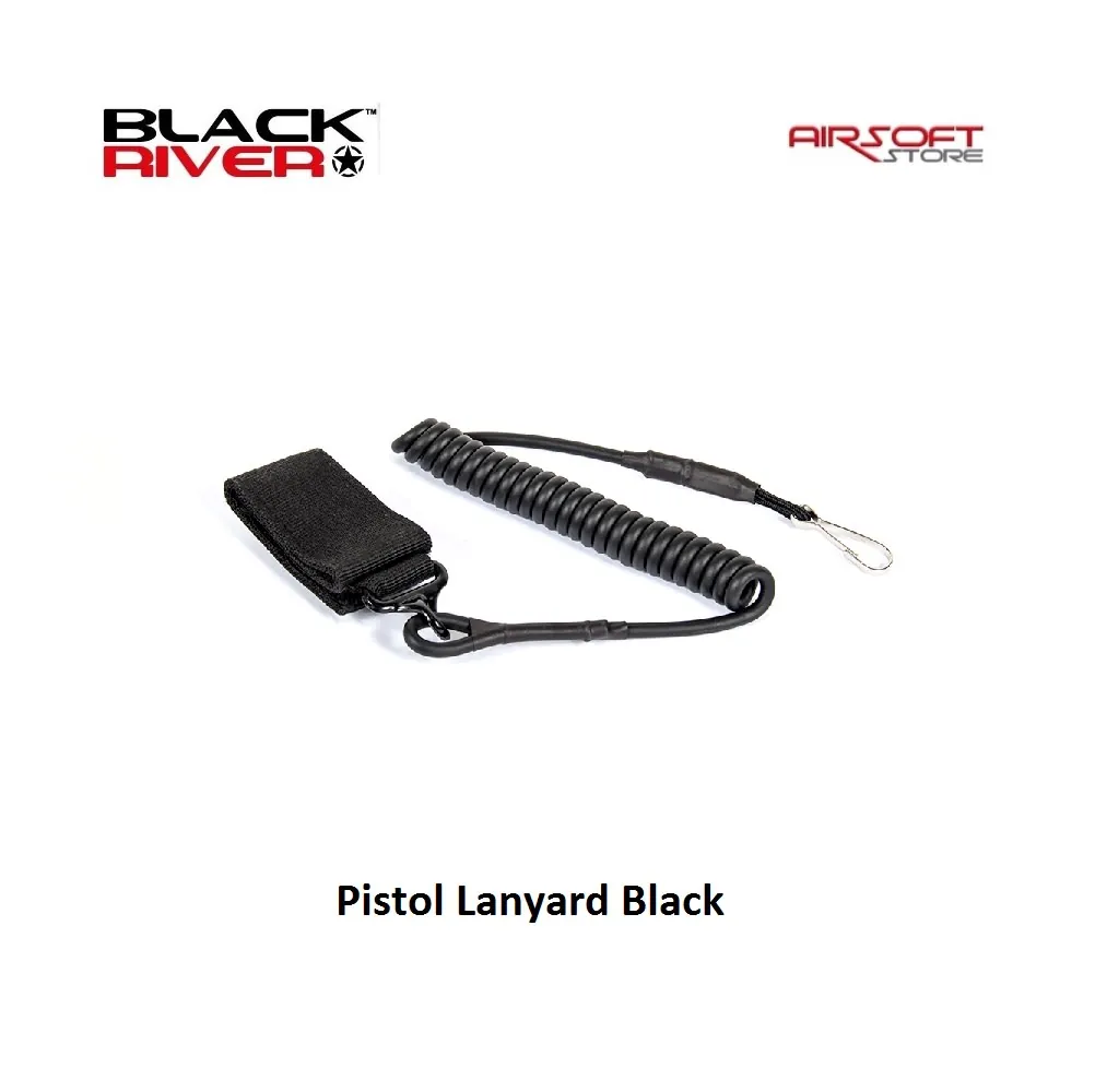 [2100000019502] Pistol Lanyard Black
