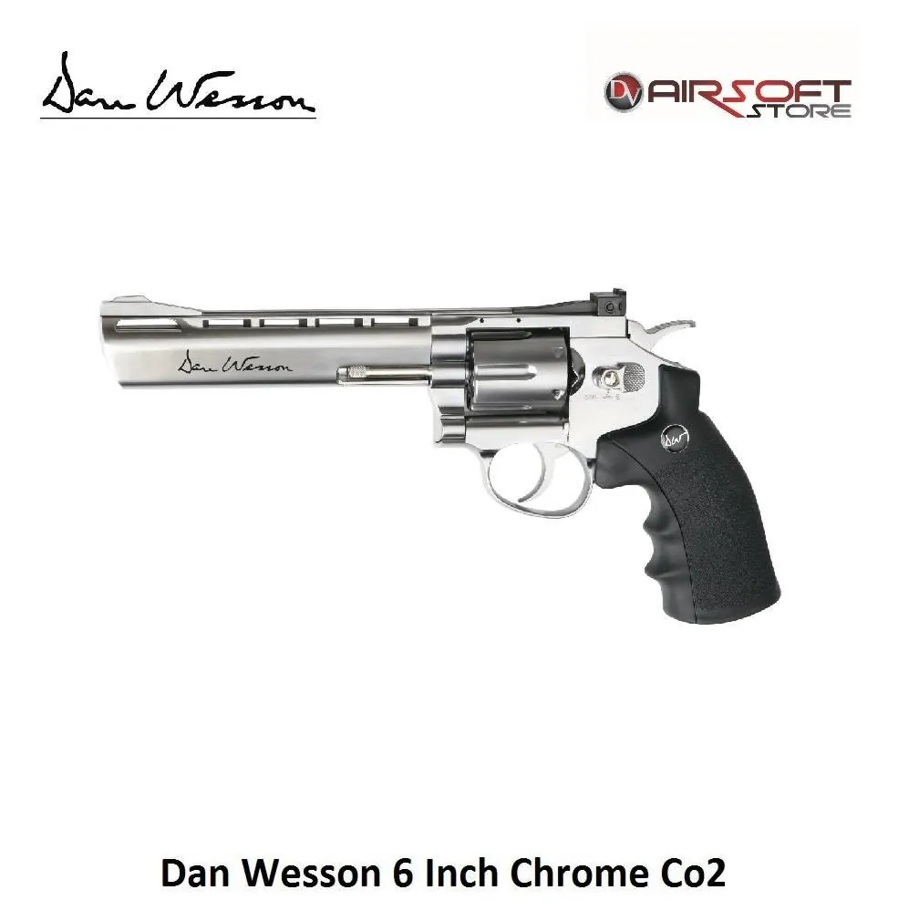[2100000020553] Dan Wesson revolver 6 Inch Chrome Co2