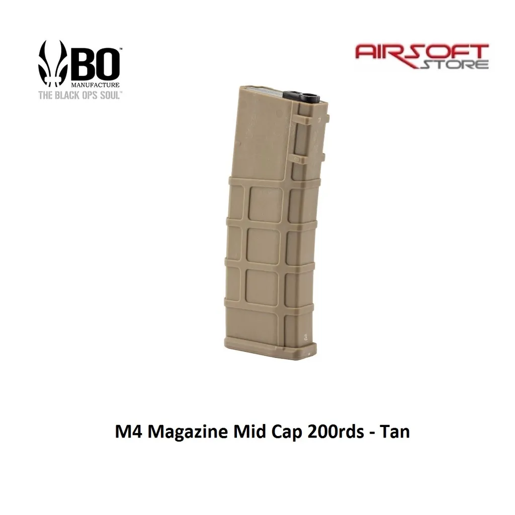 [2100000020614] M4 Magazine Mid-Cap 200rds - Tan
