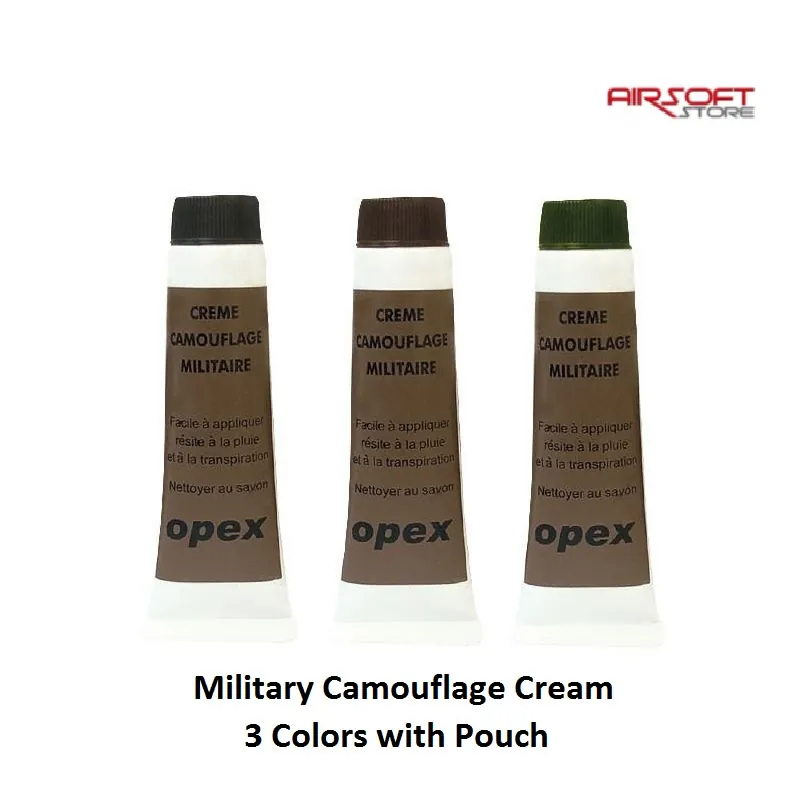 [2100000022328] Military Camouflage Cream - 3 Colors with Pouch