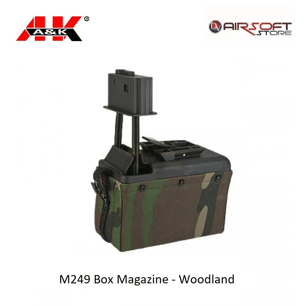 [2100000022496] M249 Box Magazine - Woodland