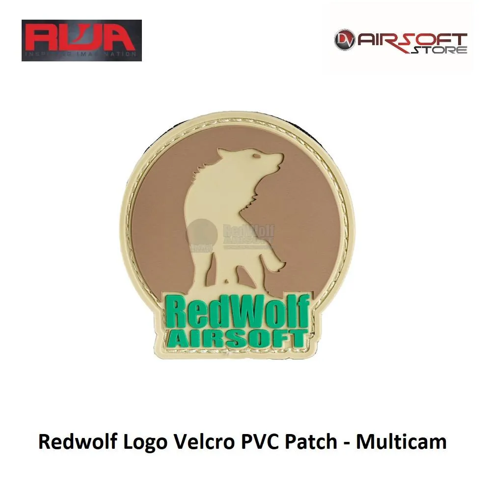 [2100000028030] Redwolf Logo Velcro PVC Patch - Multicam