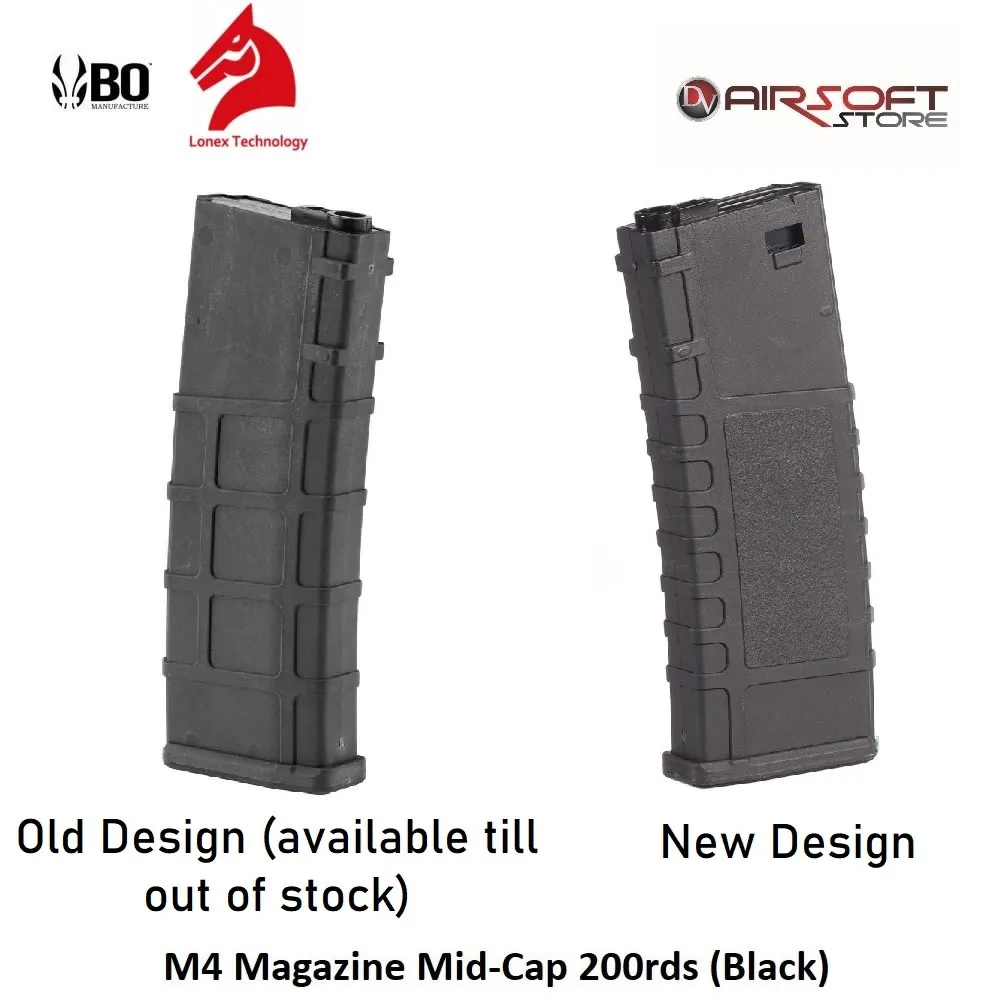 [2100000029860] M4 Magazine Mid-Cap 200rds (Black)