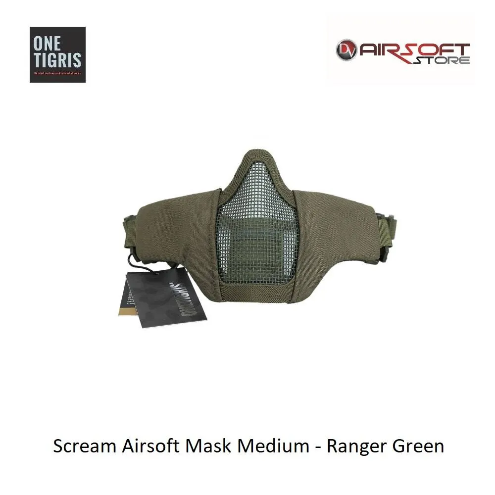 [2100000031382] Scream Airsoft Mask Medium - Ranger Green