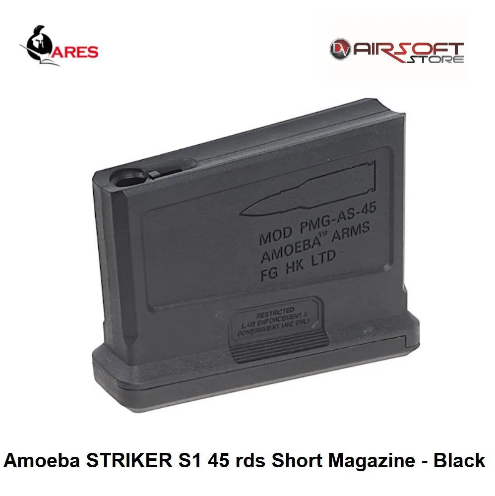 [2100000031641] Amoeba STRIKER S1 45 rds Short Magazine - Black