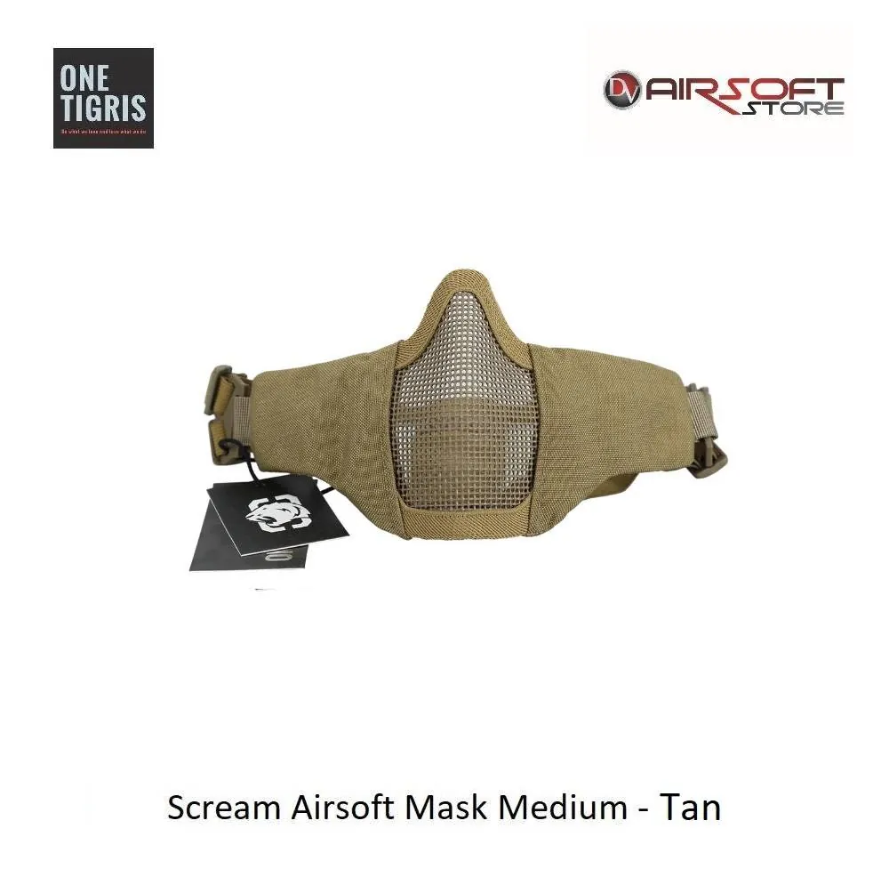 [2100000031702] Scream Airsoft Mask Medium - Tan
