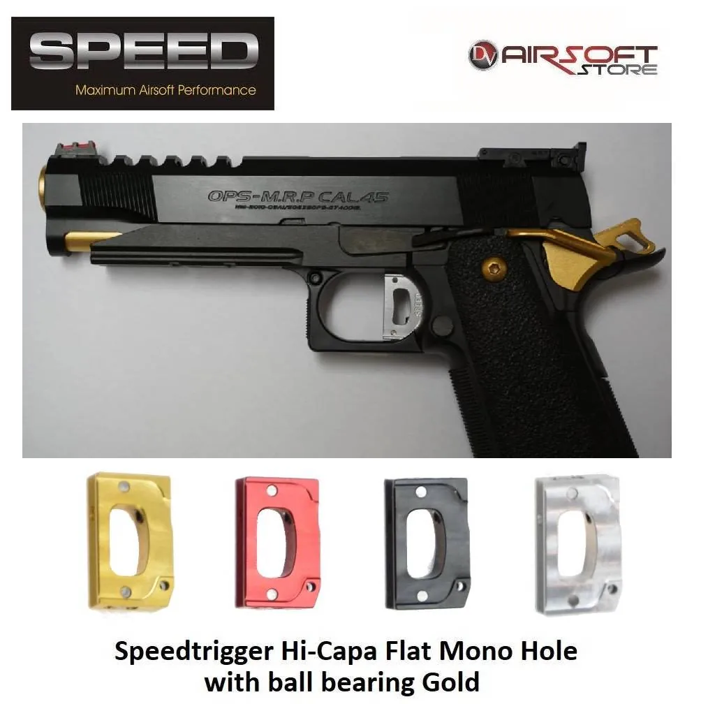[2100000032167] TM Hi-Capa ball bearing trigger Mono Hole (flat) (Black)