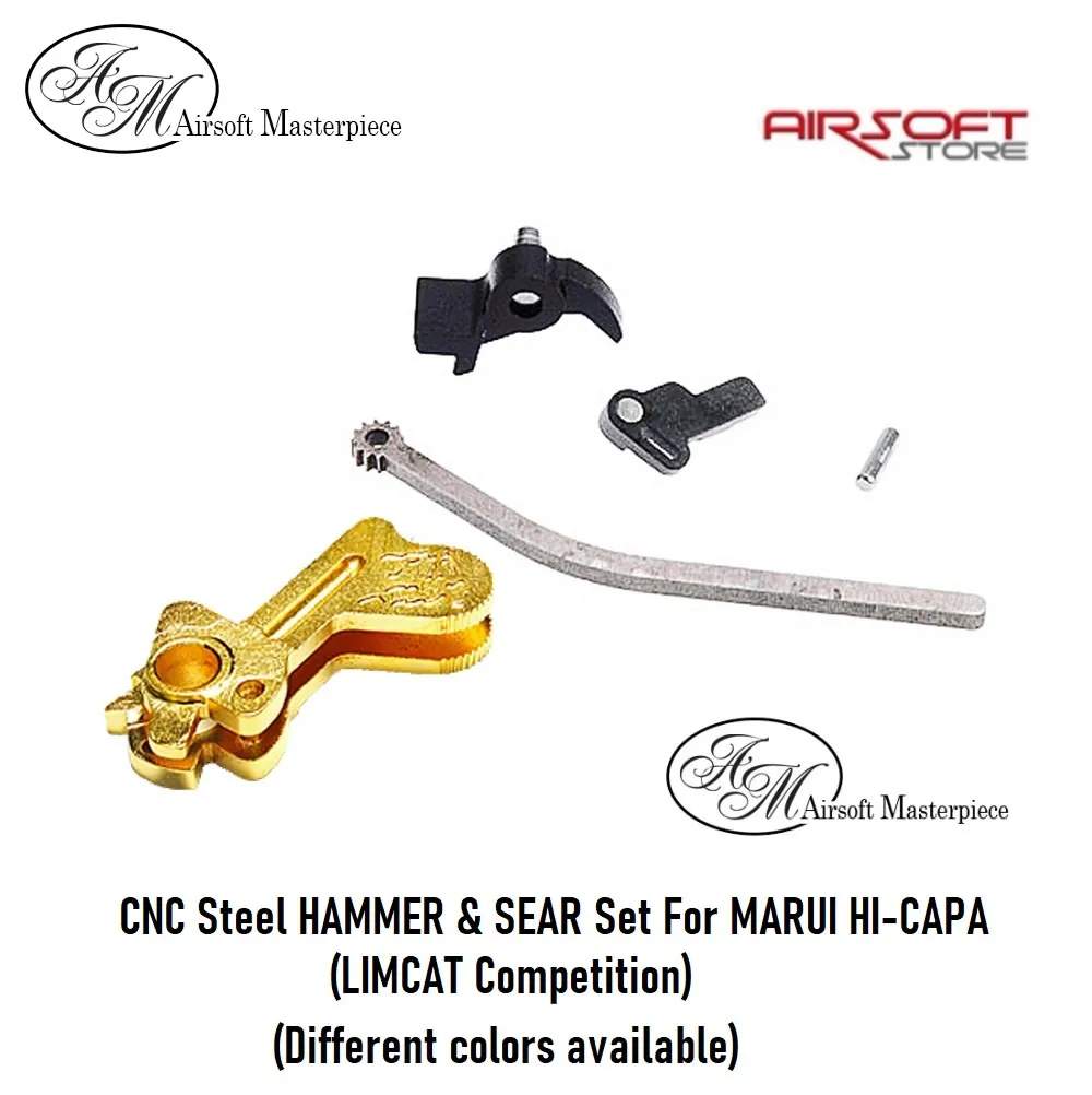 [2100000044665] CNC Steel HAMMER & SEAR SET For MARUI HI-CAPA (LIMCAT Competition) (Black)