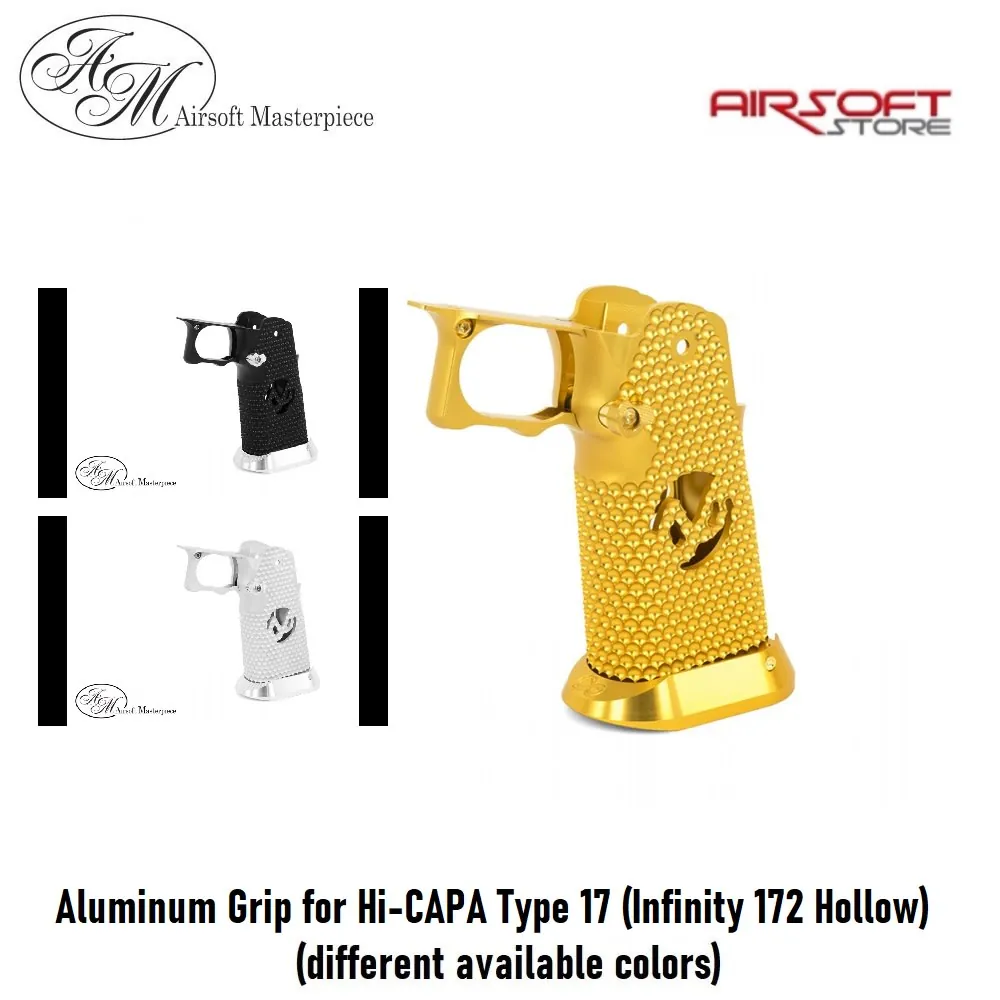 [2100000044870] Aluminium Grip for Hi-CAPA Type 17 (Infinity 172 Hollow) (Black)