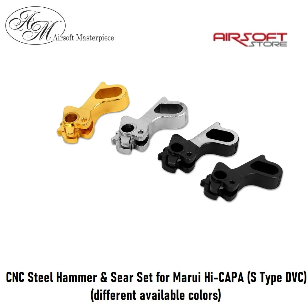 [2100000044962] CNC Steel Hammer & Sear Set for Marui Hi-CAPA (S Type DVC) (Black)