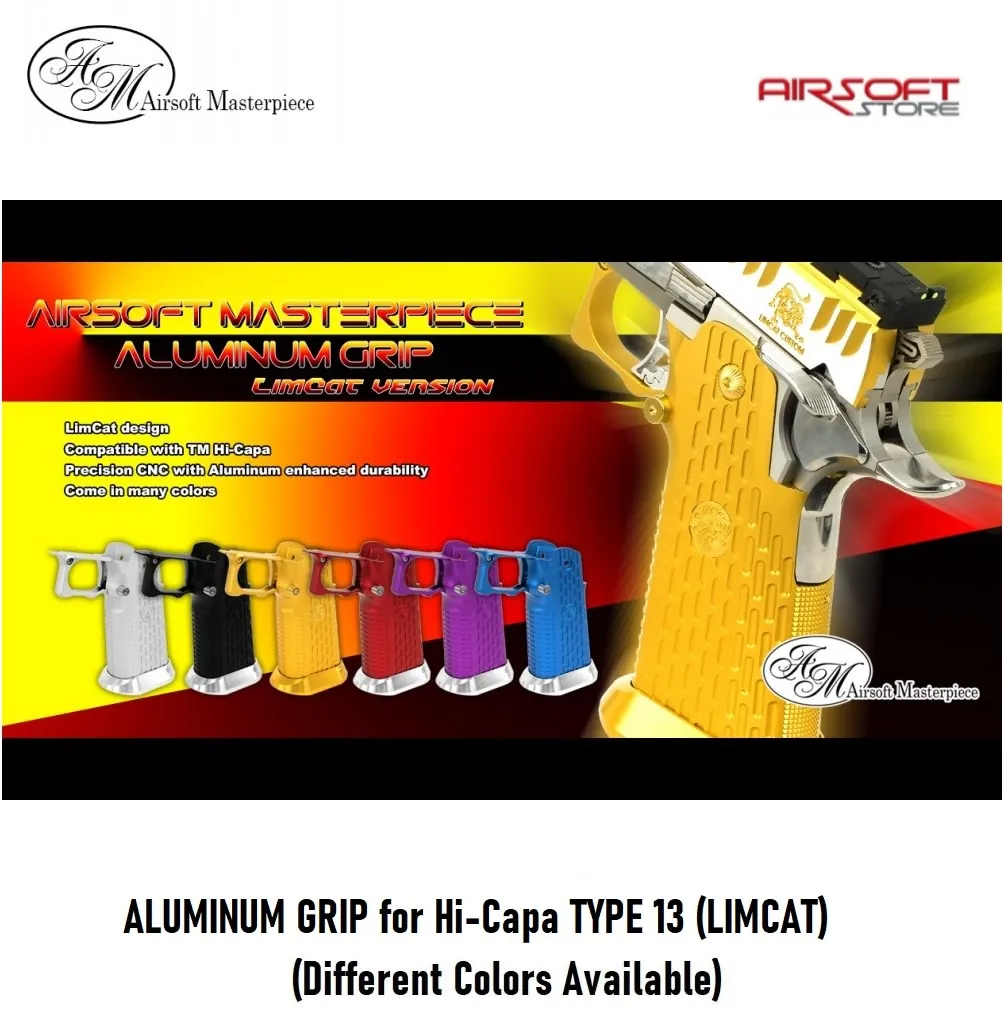 [2100000045556] ALUMINIUM GRIP for Hi-Capa TYPE 13 (LIMCAT) (Black)