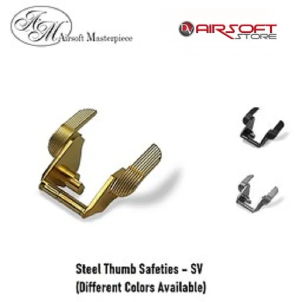 [2100000046140] Steel Thumb Safeties – SV (Black)