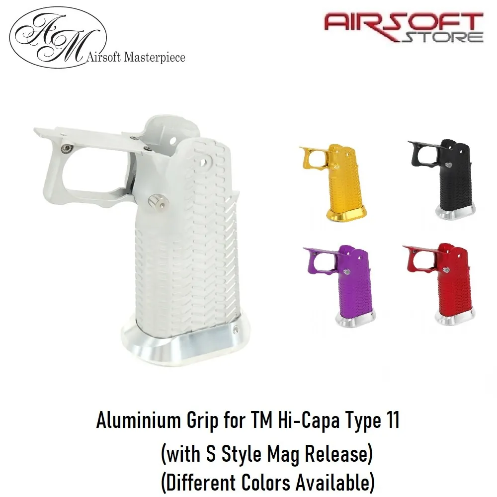 [2100000053896] Aluminium Grip for TM Hi-Capa Type 11 (with S Style Mag Release) (Silver)