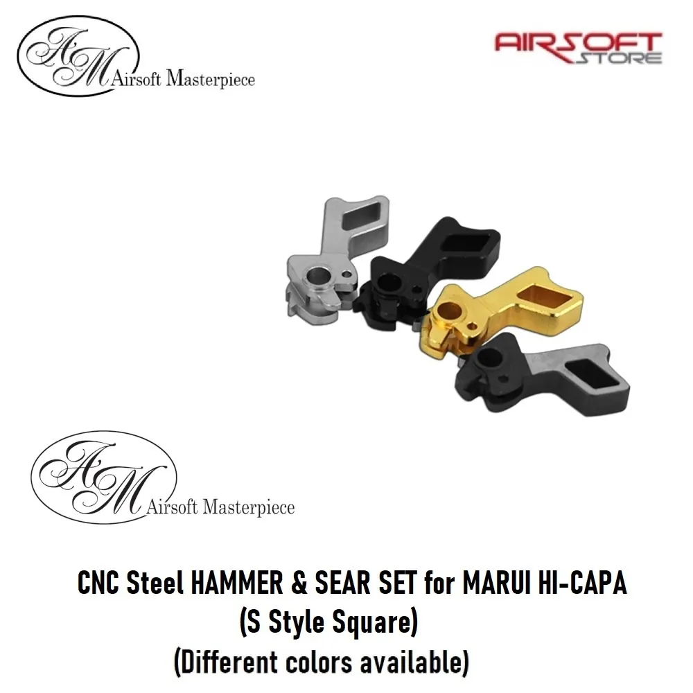 CNC Steel HAMMER &amp; SEAR SET for MARUI HI-CAPA (S Style Square)
