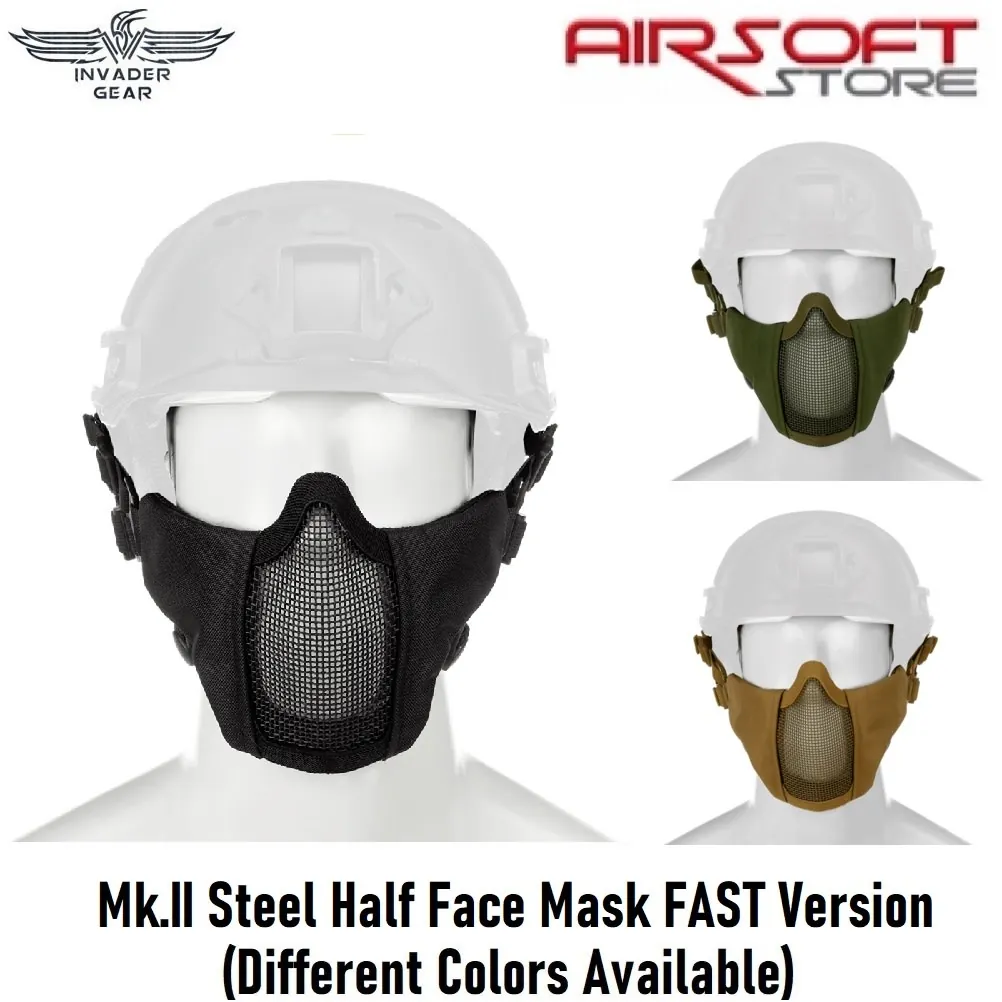 [2100000062836] Mk.II Steel Half Face Mask for FAST helmet Version (Black)