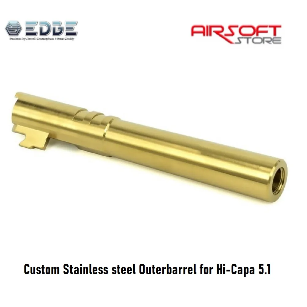 [2100000065653] Custom Stainless Steel Outerbarrel Hi-Capa 5.1 (Gold)
