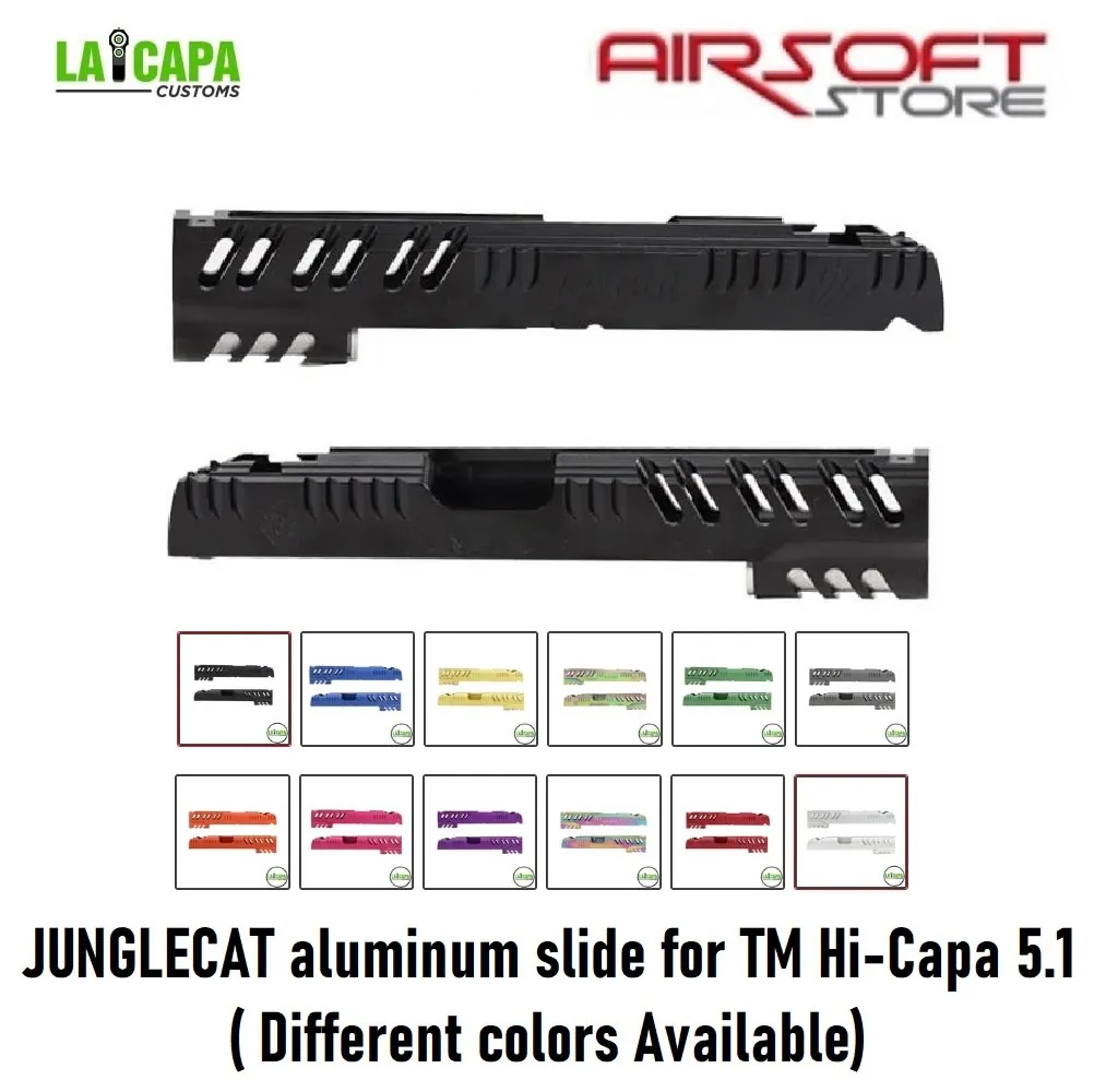 [2100000065714] JUNGLECAT aluminum slide for TM Hi-Capa 5.1 (Black)