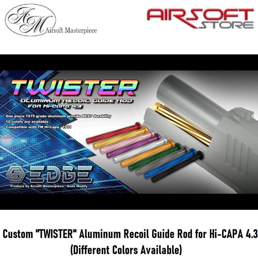 [2100000066001] Custom "TWISTER" Aluminum Recoil Guide Rod for Hi-CAPA 4.3 (Black)
