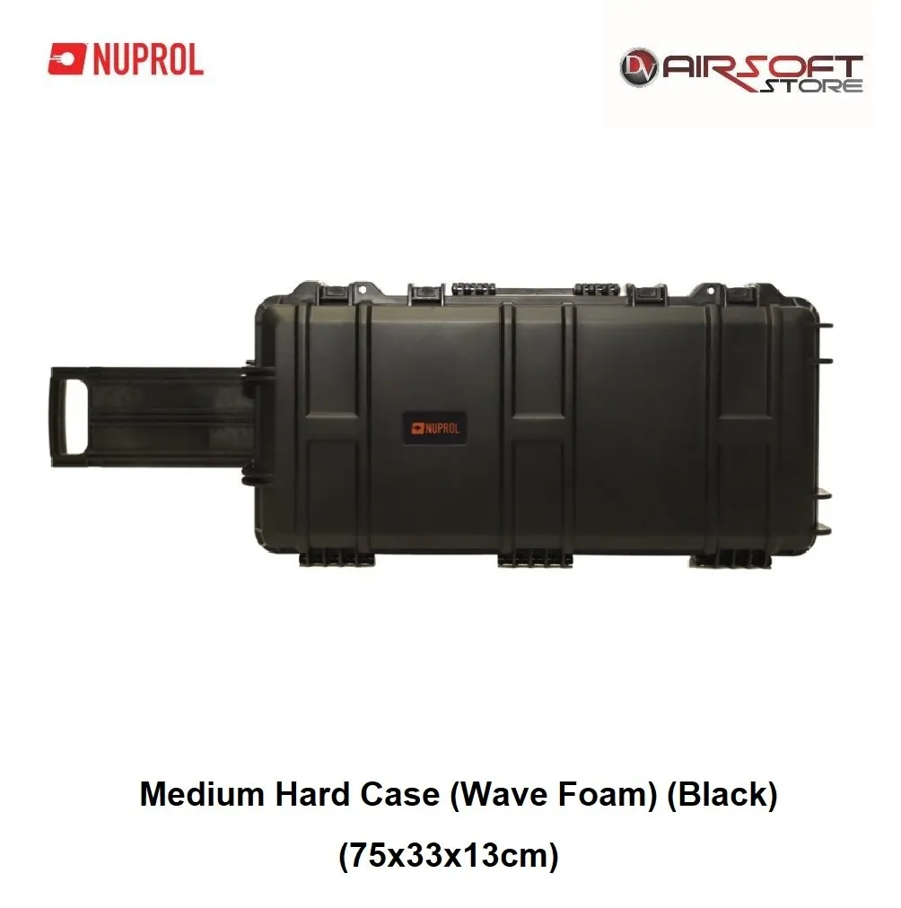 [2100000033959] Medium Hard Case (Wave Foam) (Black)