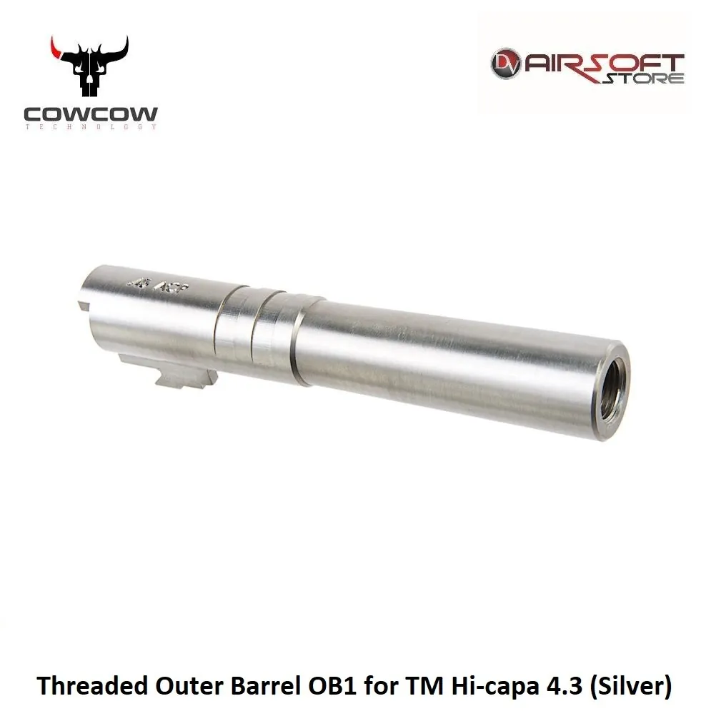 Threaded Outer Barrel OB1 for TM Hi-capa 4.3 (Silver)