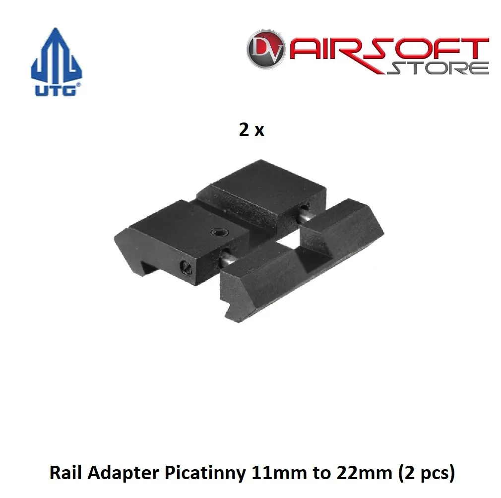 [2100000035410] Rail Adapter Picatinny 11mm to 22mm (2 pcs)