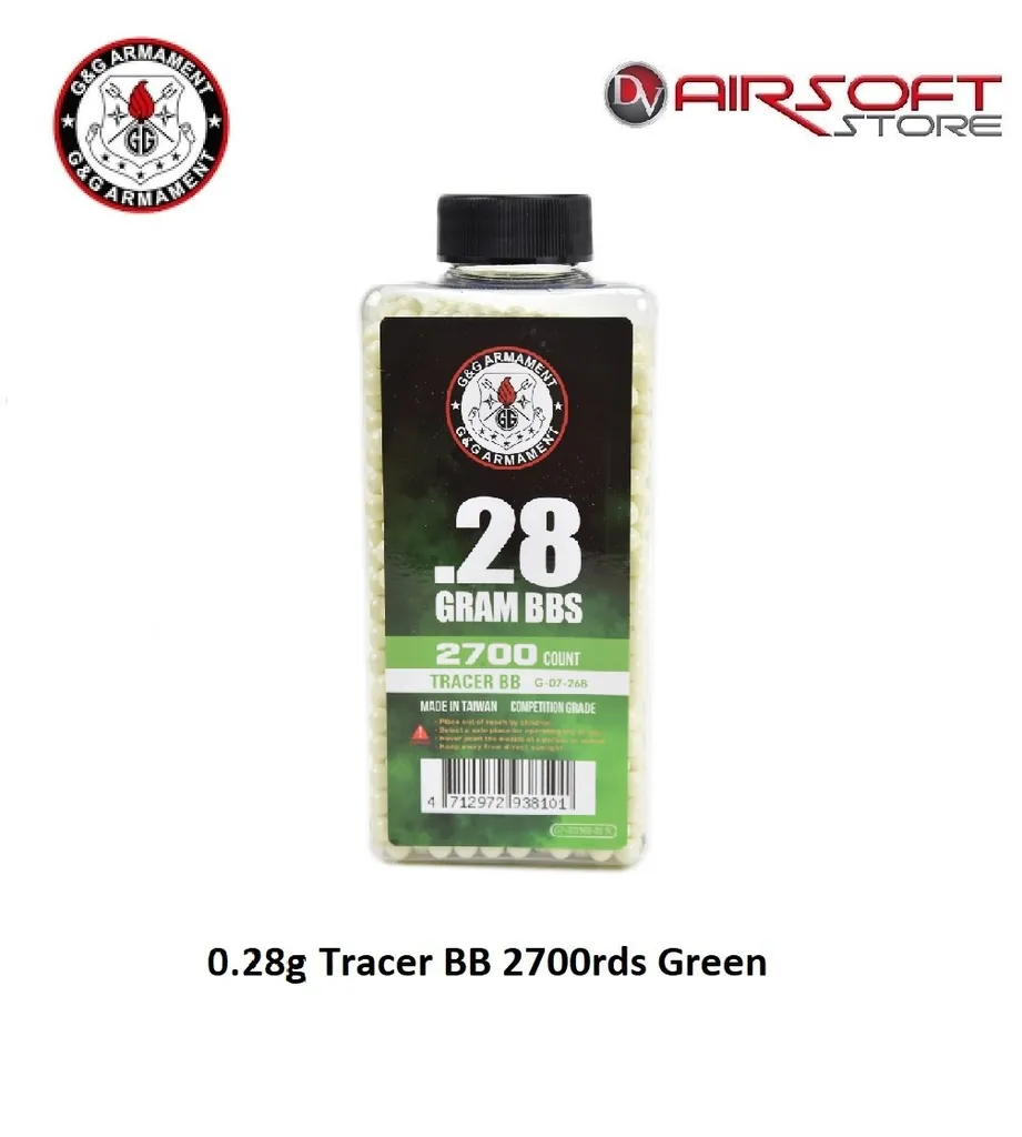 [2100000036080] 0.28g Tracer BB 2700rds Green