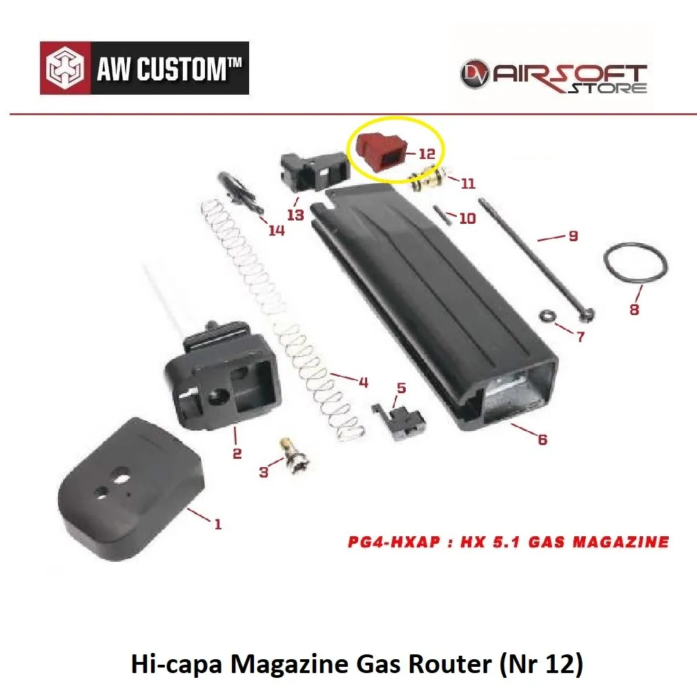 [2100000036981] Hi-capa Magazine Gas Router (Nr 12)