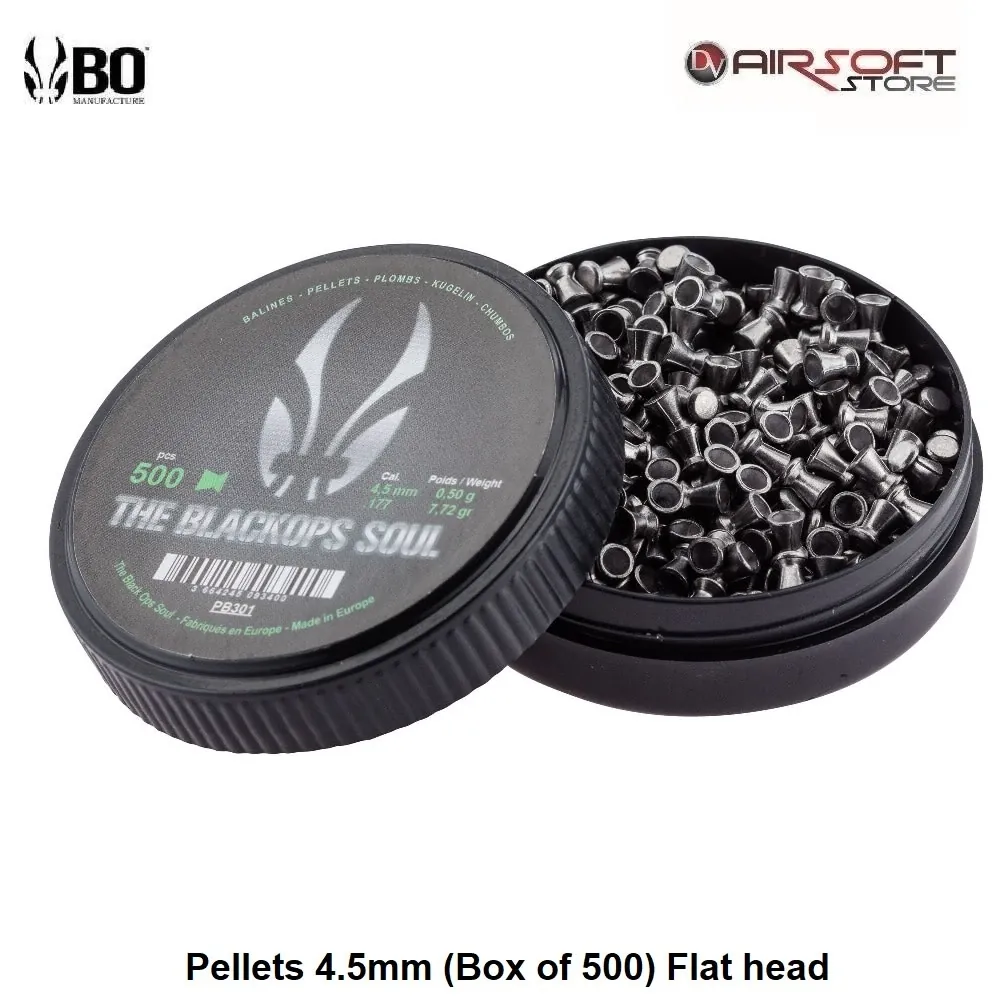 [2100000041657] Pellets 4.5mm (Box of 500) Flat head