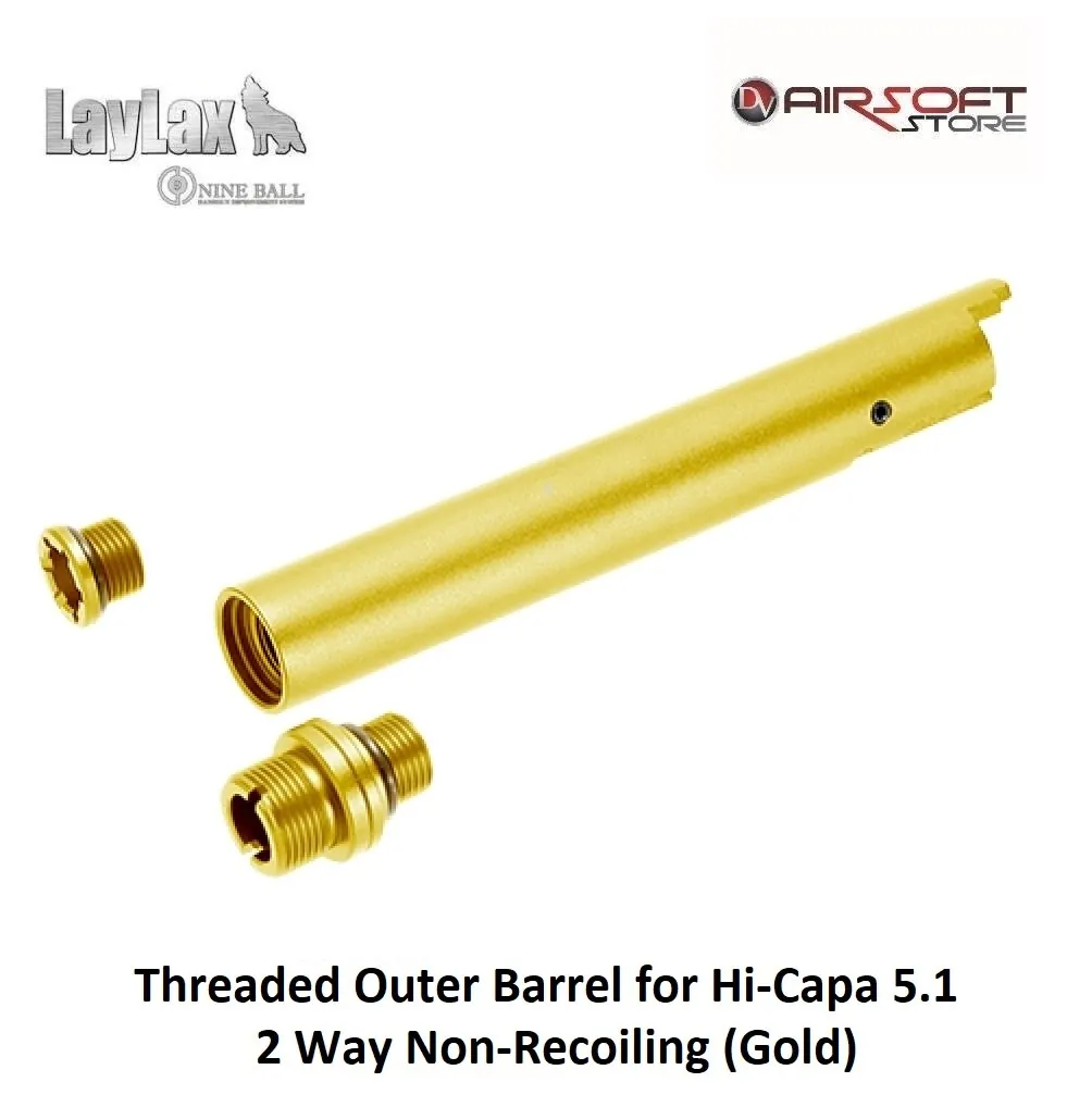 [2100000042418] Threaded Outer Barrel For Hi-Capa 5.1 2Way (Gold)