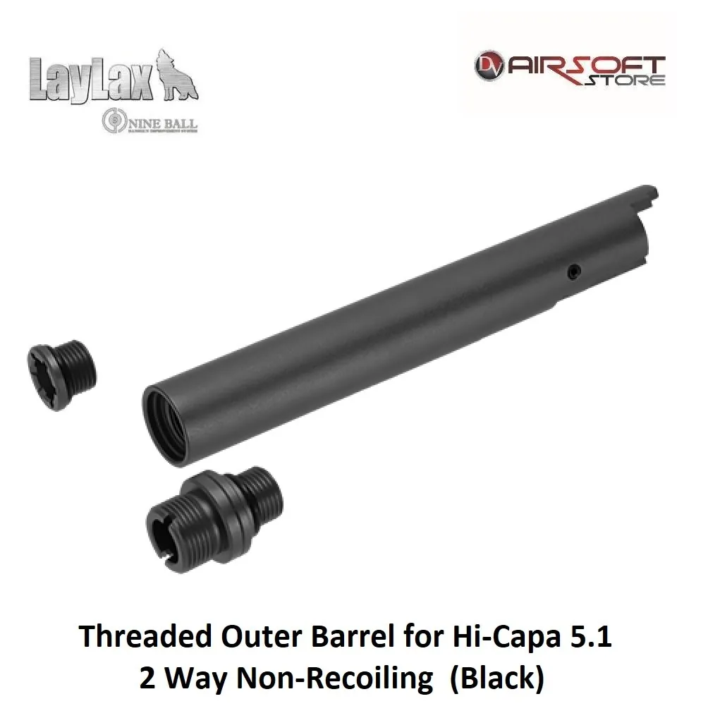 Threaded Outer Barrel For Hi-Capa 5.1 2Way (Black)
