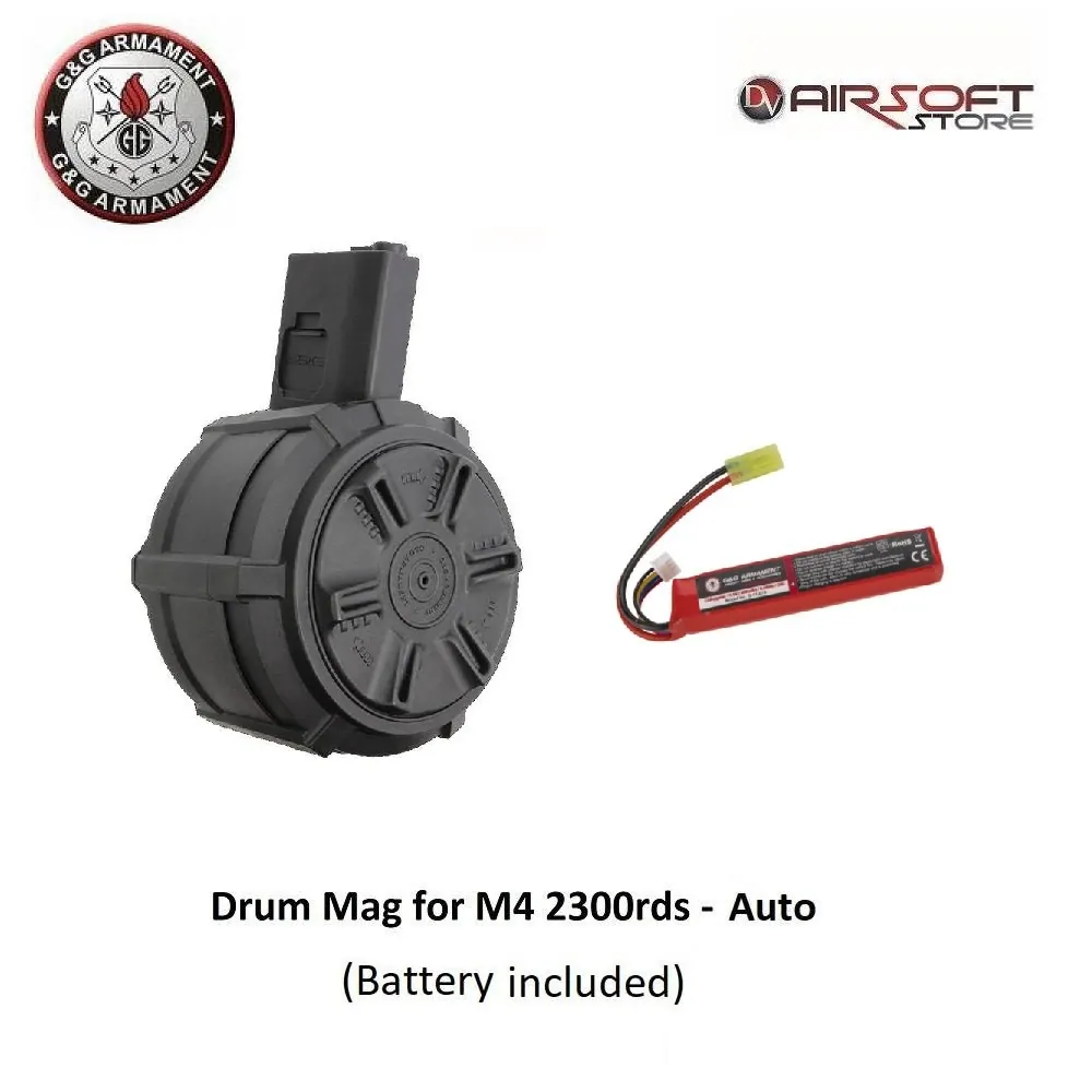 [2100000042968] Drum Mag for M4 2300rds - Auto with battery