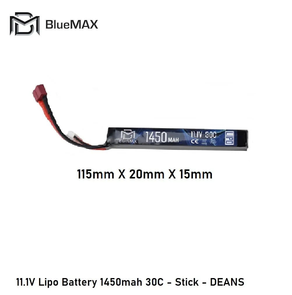 1450mAh LiPo 11.1V 30C stick deans