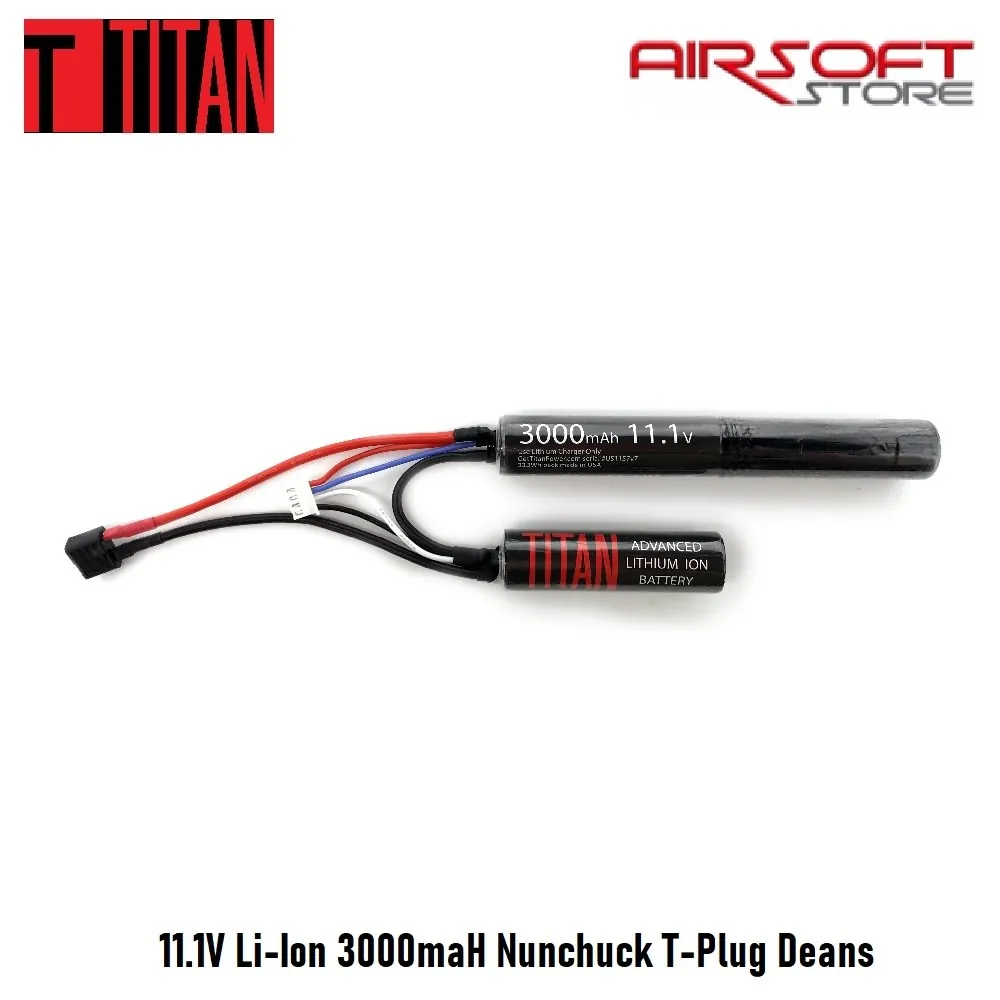 11.1V Li-Ion 3000maH Nunchuck T-Plug Deans