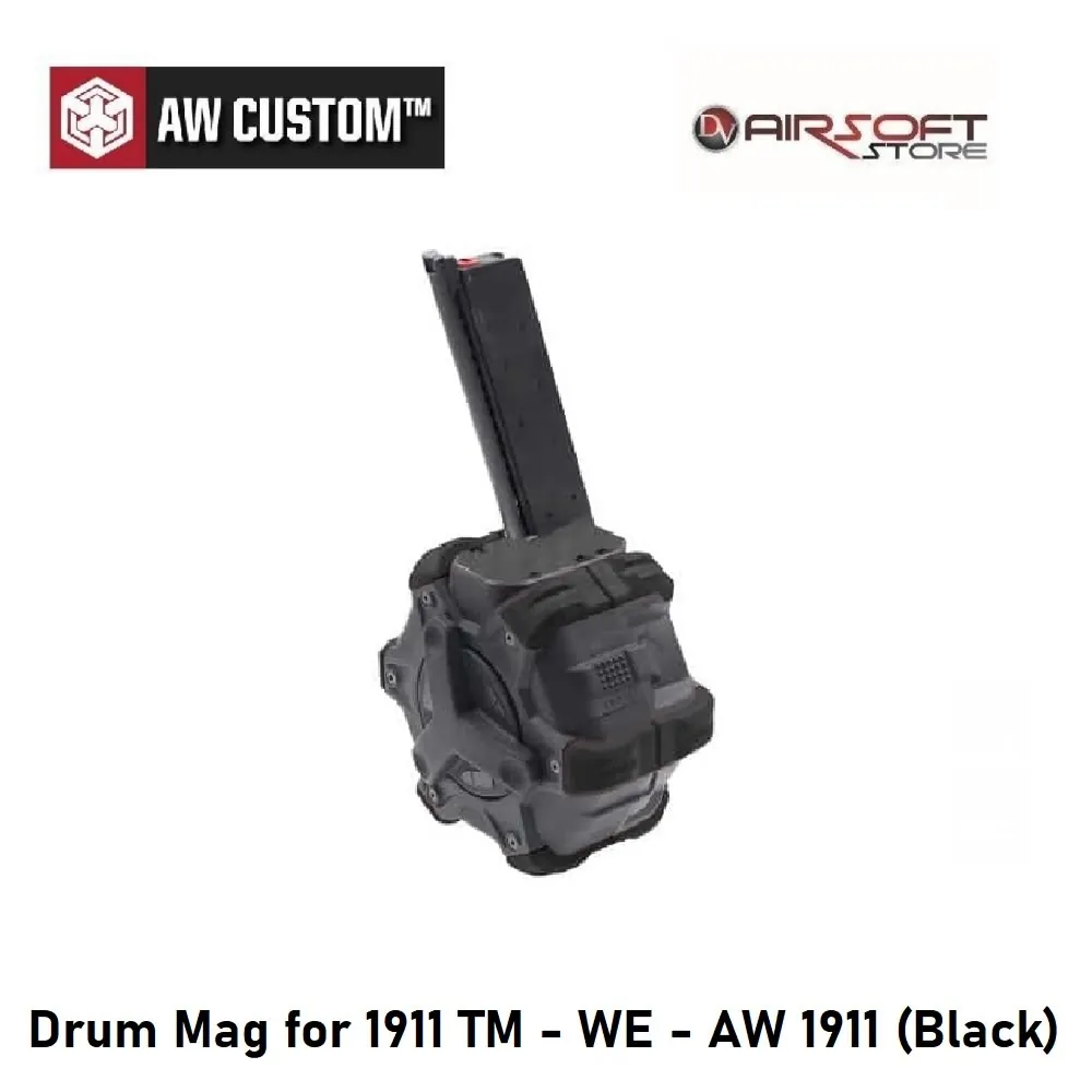 Drum Mag for 1911 TM - WE - AW 1911 (Black)