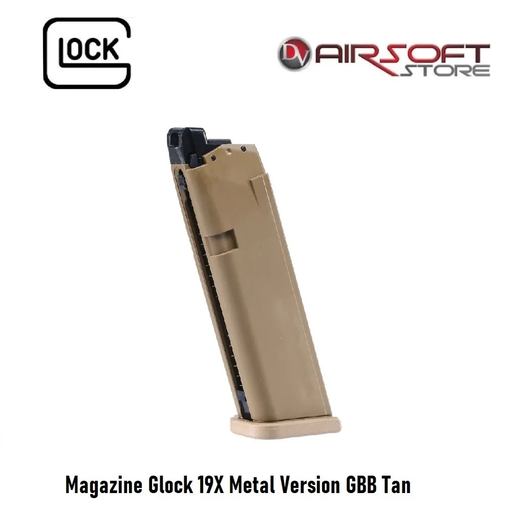 [2100000051366] Magazine Glock 19X Metal Version GBB Tan