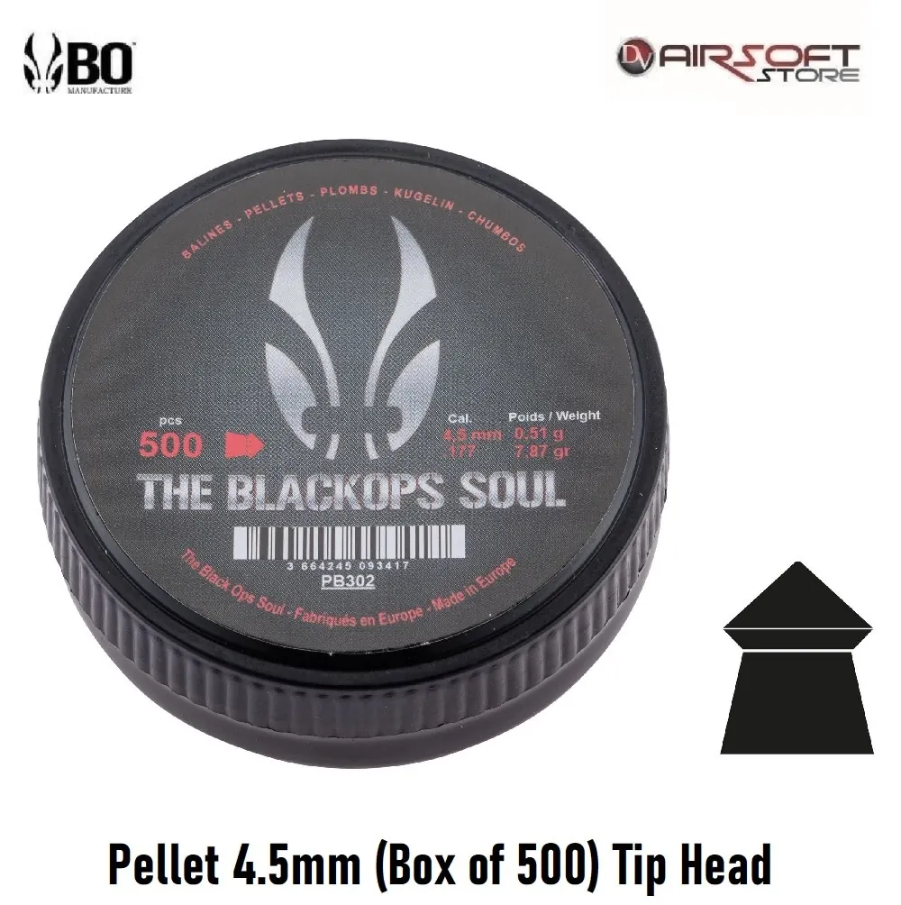 Pellets 4.5mm (Box of 500) Tip Head