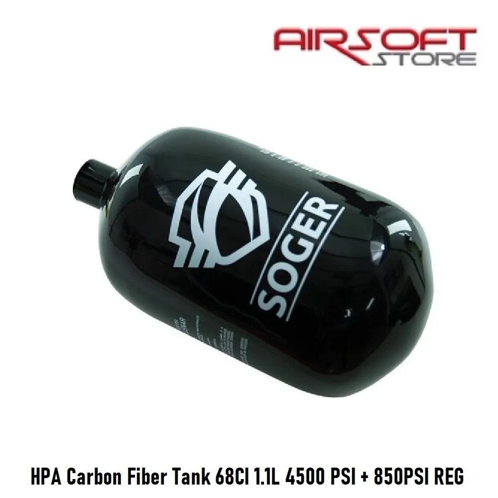 HPA Carbon Fiber Tank 68CI 1.1L 4500 PSI + 850PSI REG
