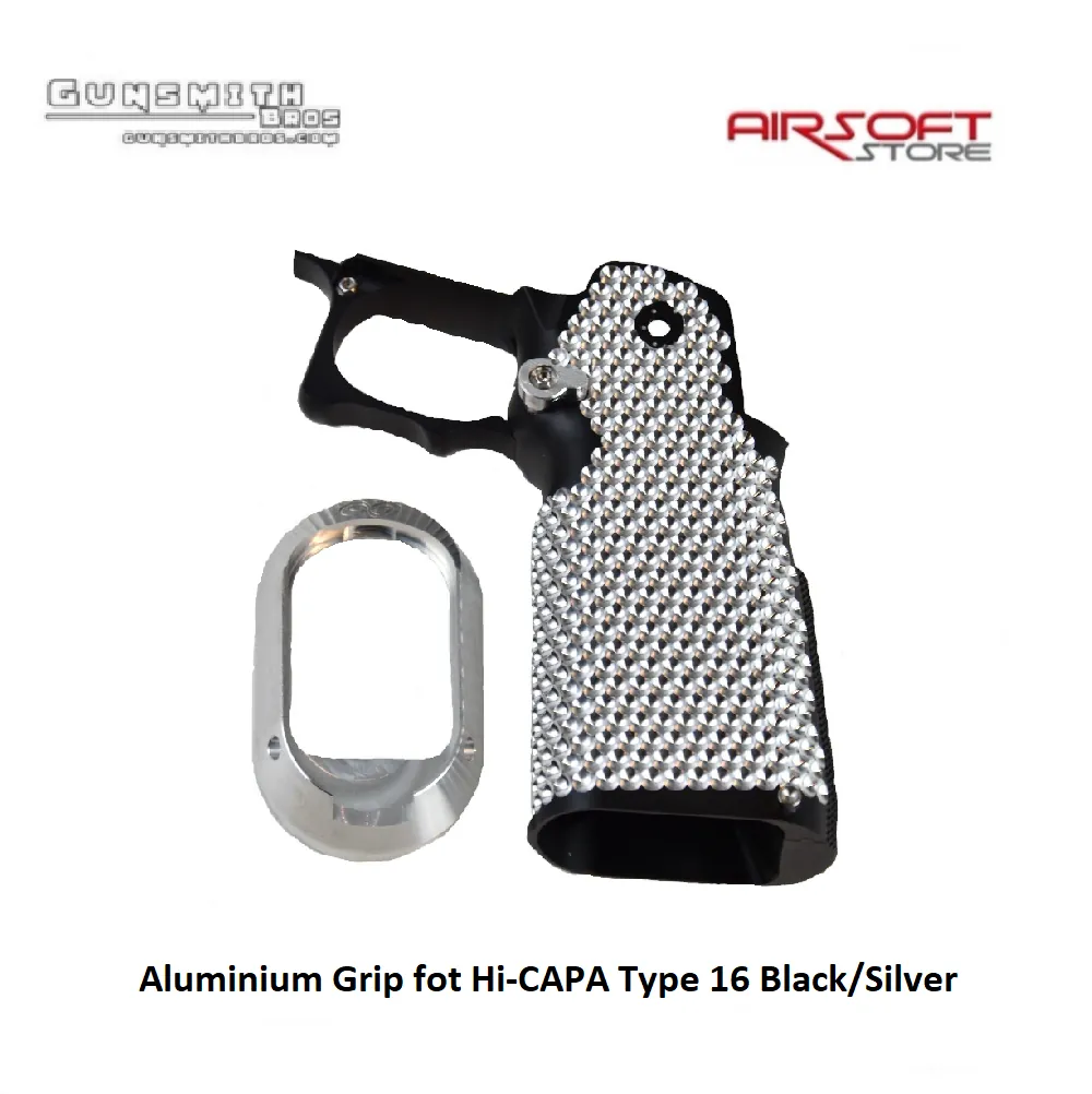 Aluminium Grip for Hi-CAPA Type 16 Black/Silver