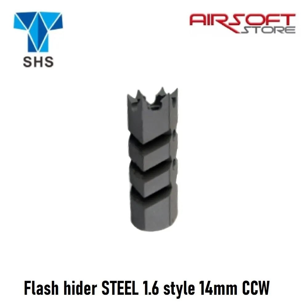 [2100000056903] Flash hider STEEL 1.6 style 14mm CCW