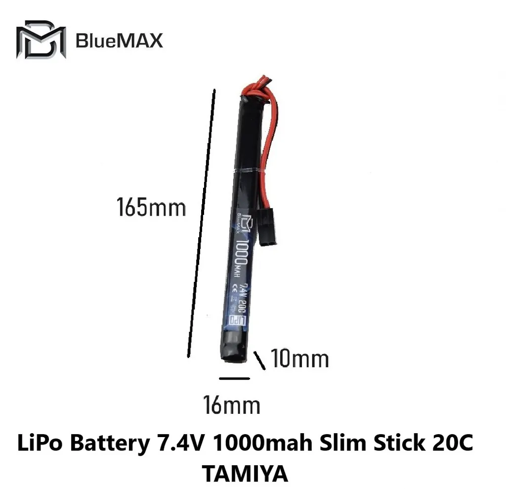 LiPo Battery 7.4V 1000mah Slim Stick 20C TAMIYA